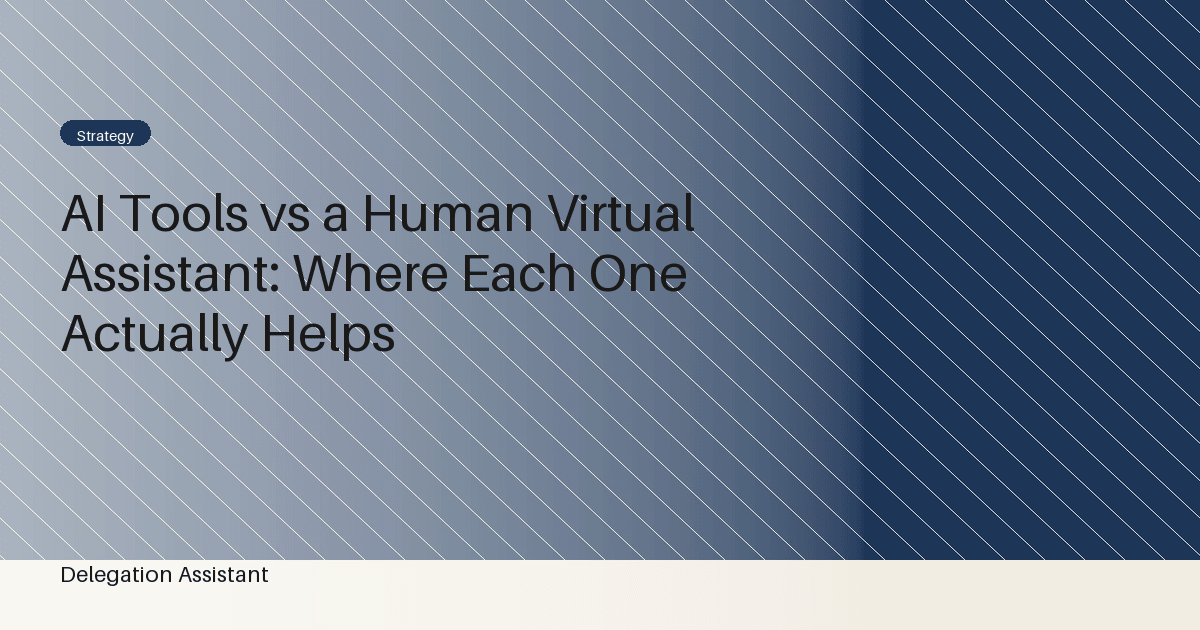 AI Tools vs a Human Virtual Assistant: Where Each One Actually Helps