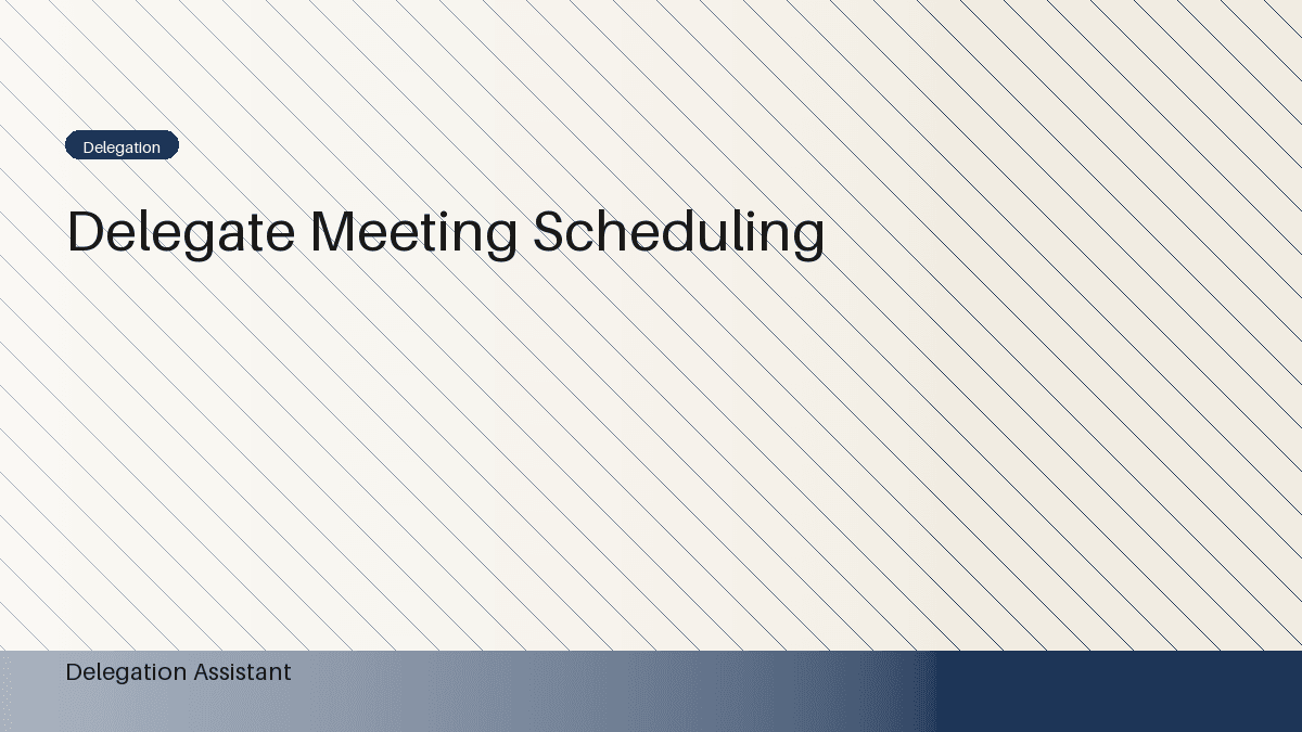 How to Delegate Meeting Scheduling to a Virtual Assistant