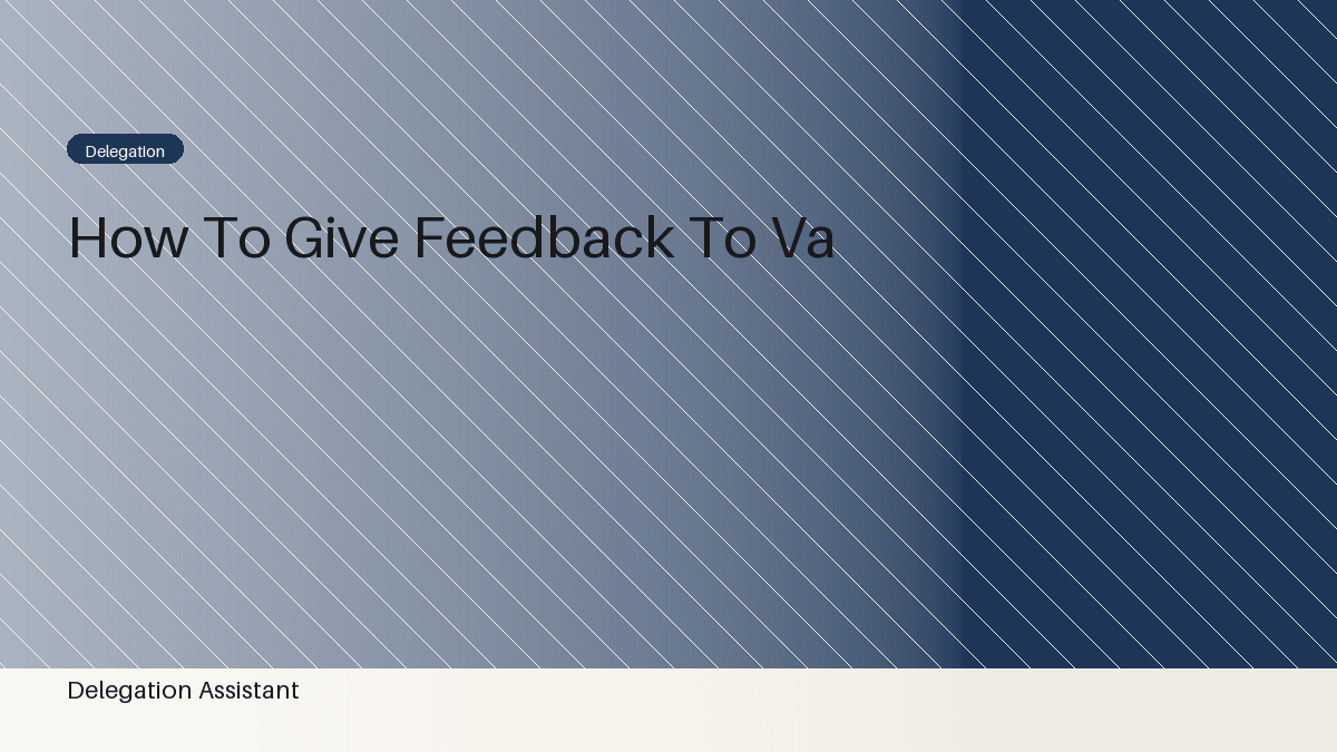 How to Give Feedback to Your Virtual Assistant