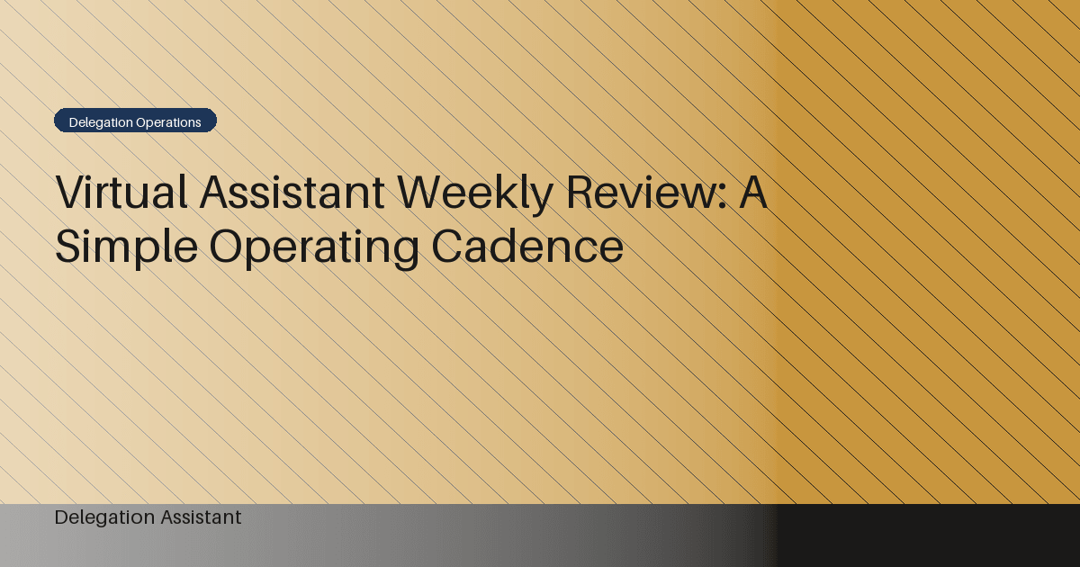 virtual assistant weekly review workflow diagram