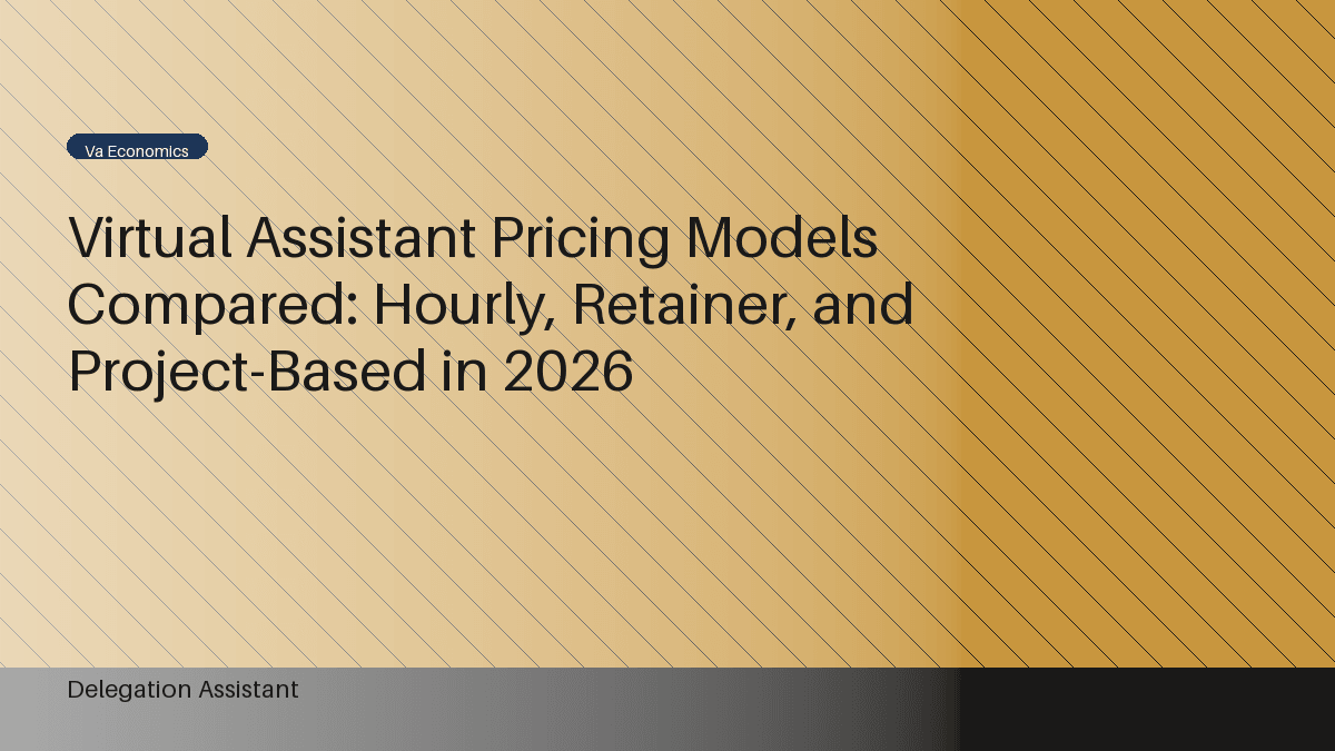 Comparison table of virtual assistant pricing models in 2026