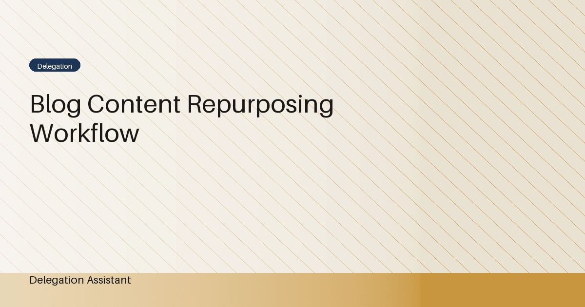 Cover image for article: Blog content repurposing workflow: A Practical Operating Guide