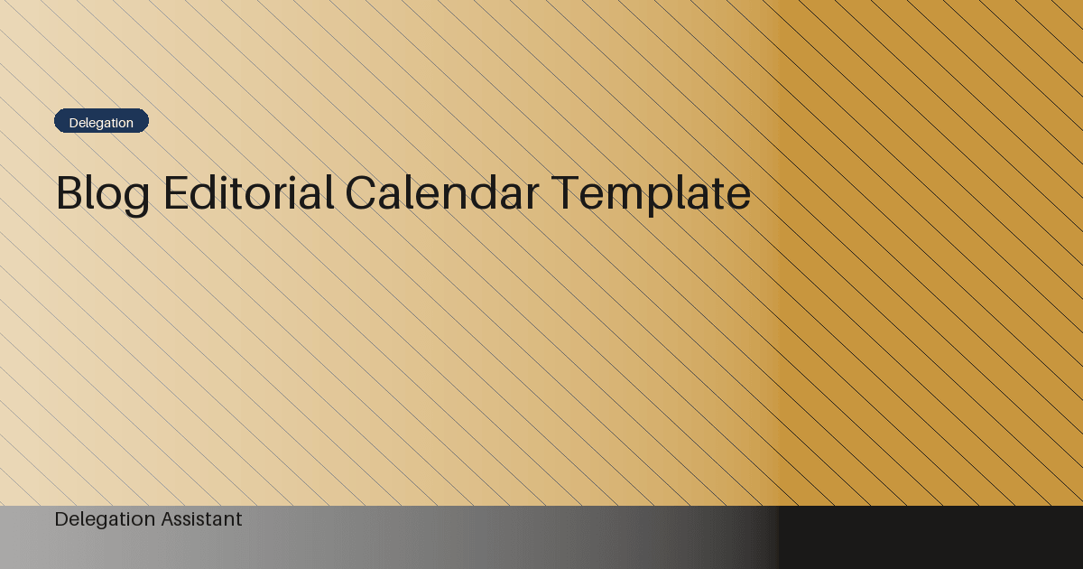 Cover image for article: Blog editorial calendar template: A Practical Operating Guide