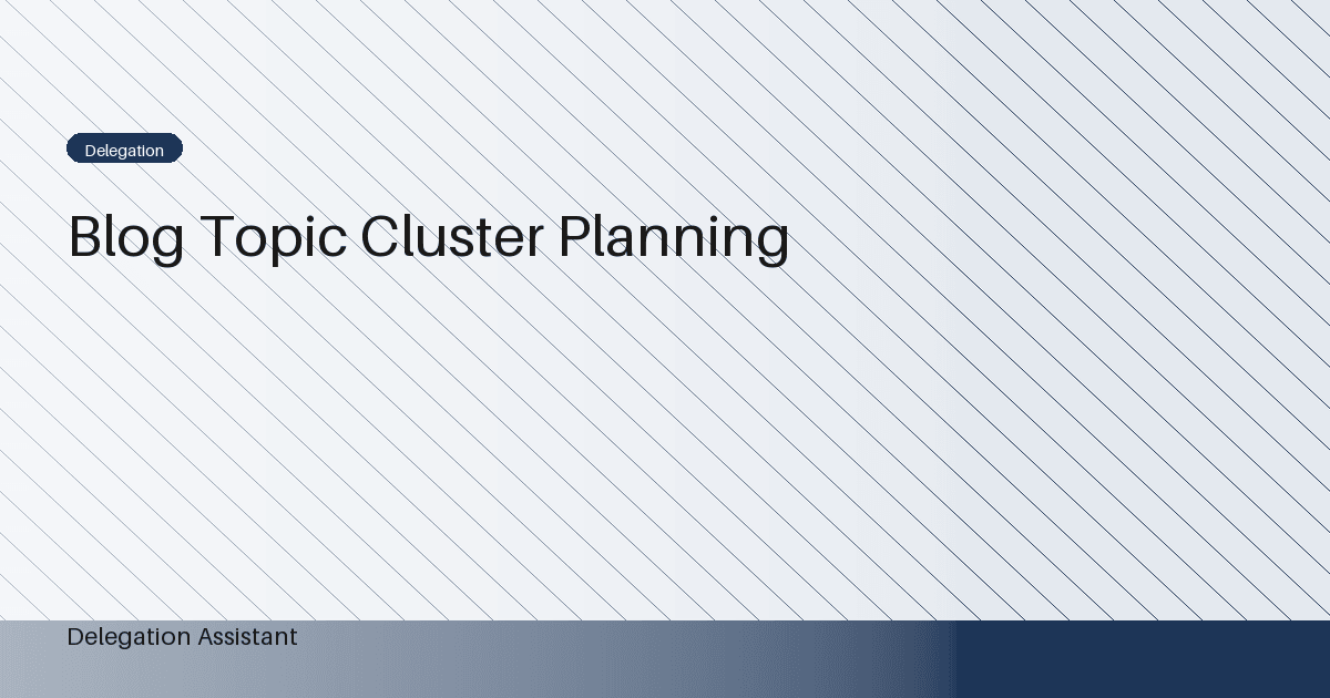 Cover image for article: Blog topic cluster planning: A Practical Operating Guide