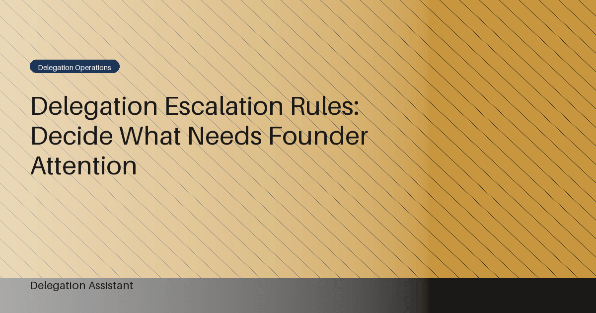 delegation escalation rules workflow diagram
