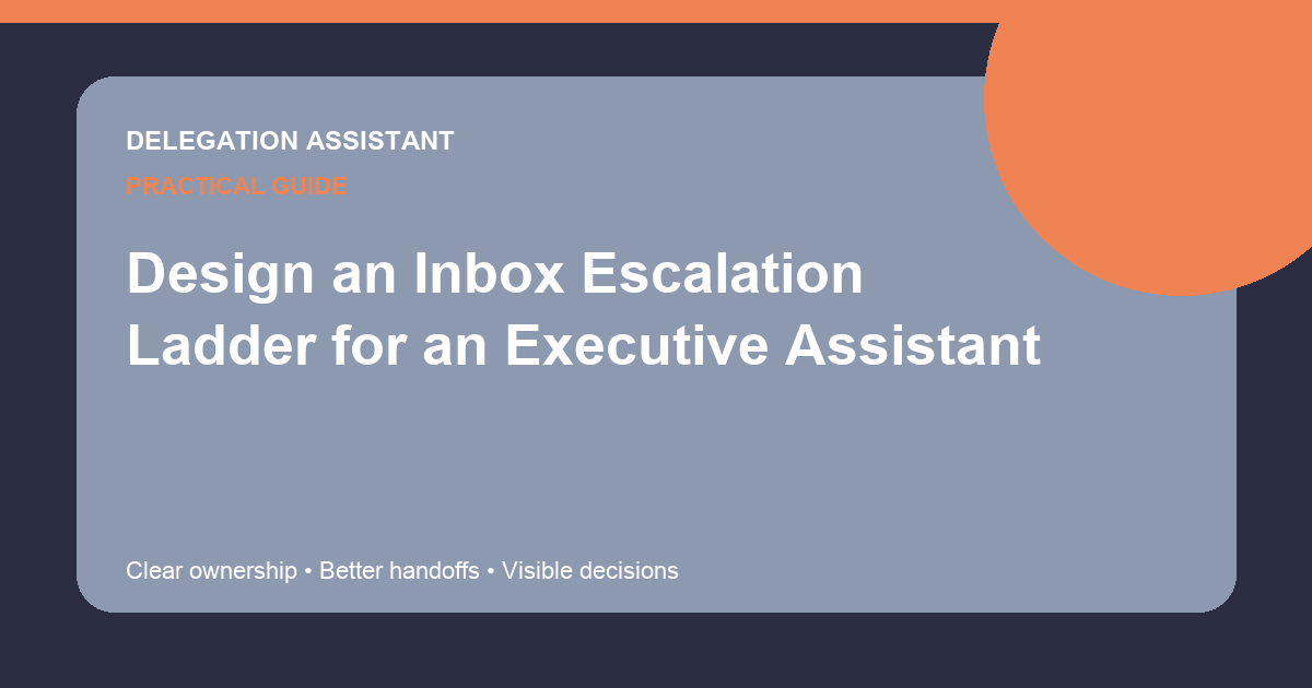 Cover image for article: Design an Inbox Escalation Ladder for an Executive Assistant