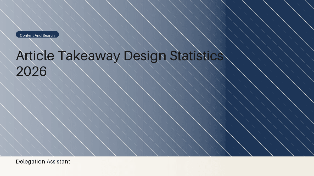 Deterministic editorial research dashboard illustrating article takeaway design statistics