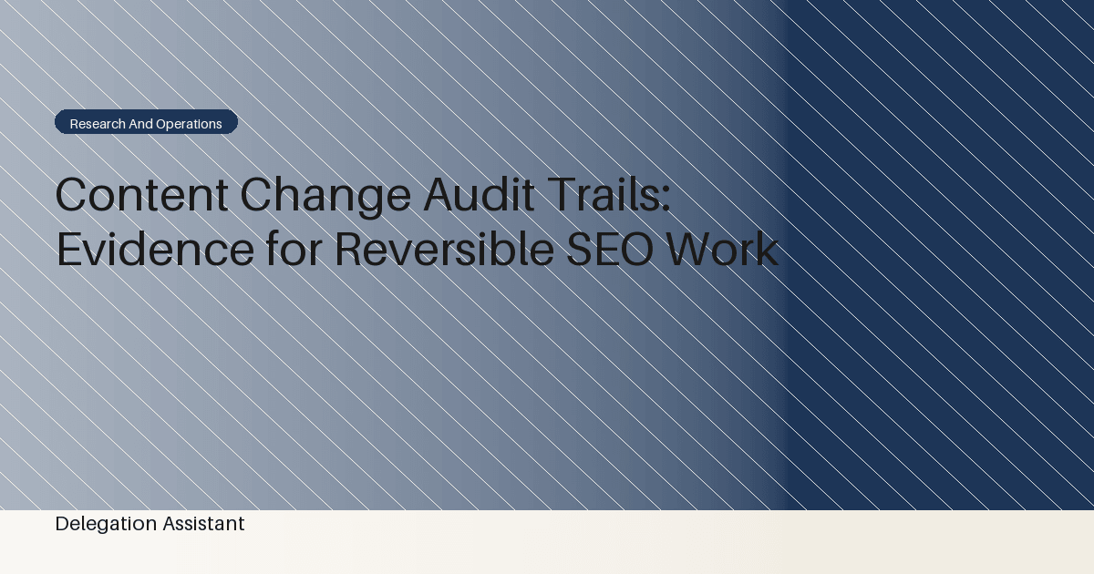 Branded diagram illustrating content change audit trail research
