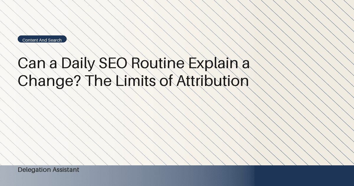 Annotated search measurement chart showing observation and attribution