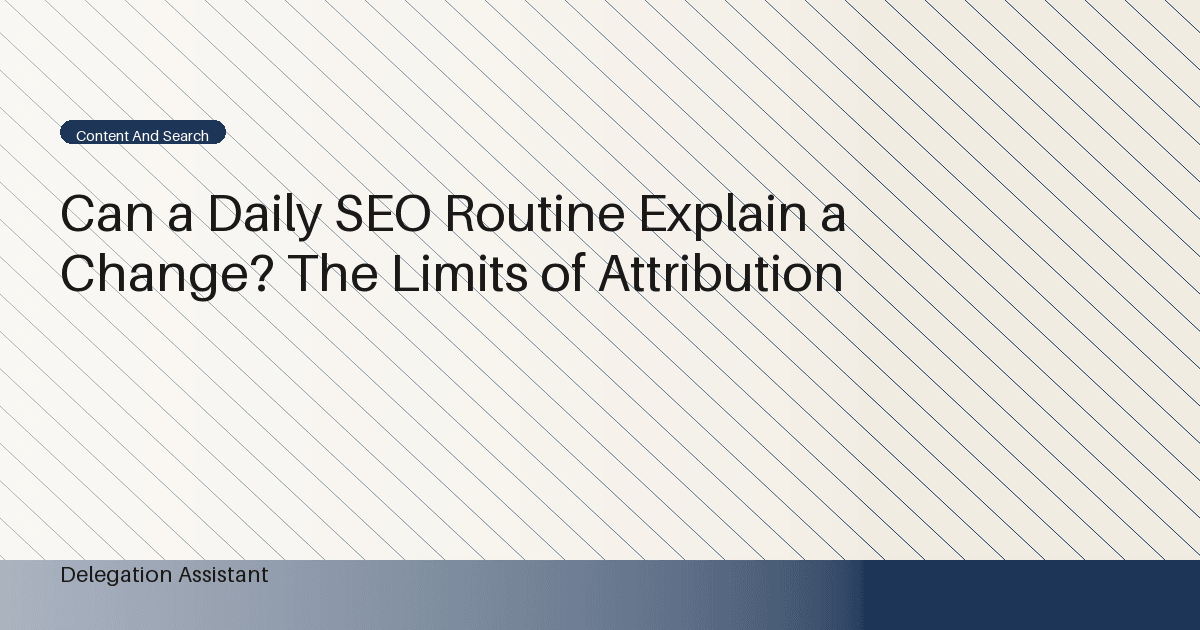 Annotated search measurement chart showing observation and attribution