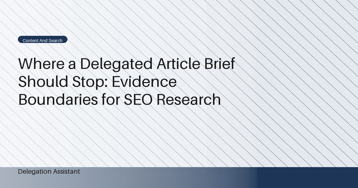 Research notes separating an article brief from an evidence claim