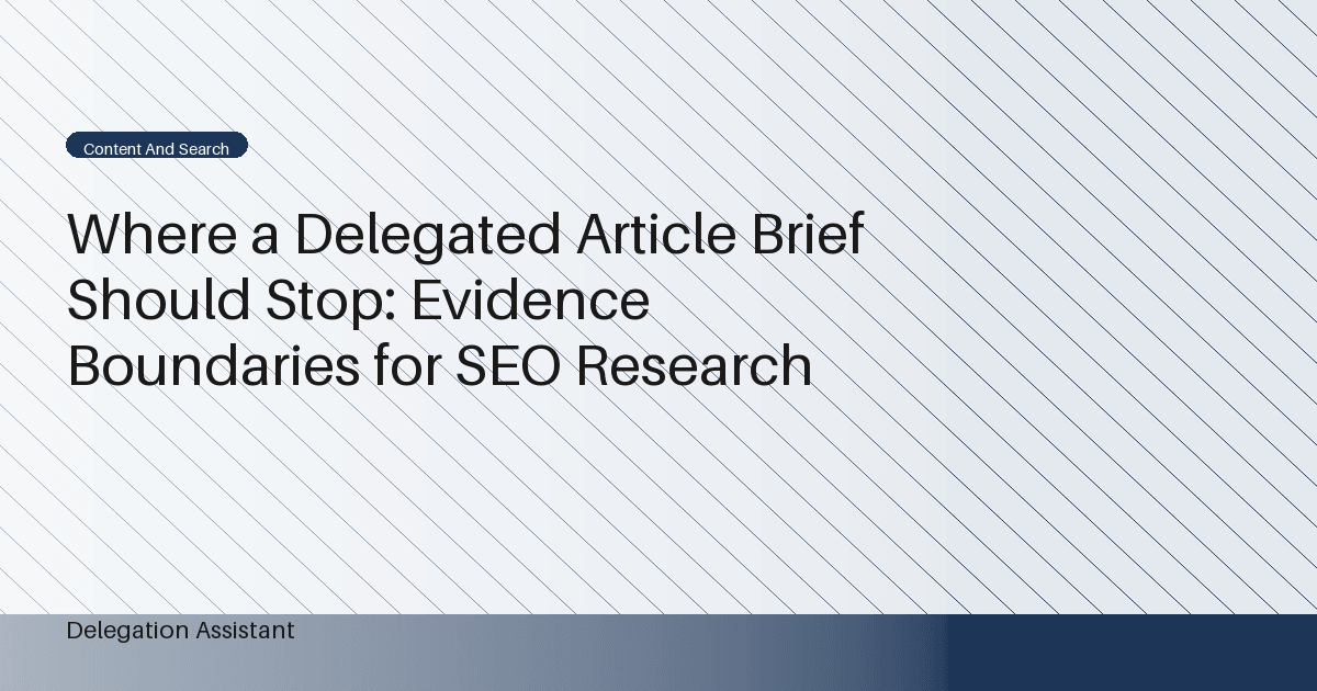 Research notes separating an article brief from an evidence claim