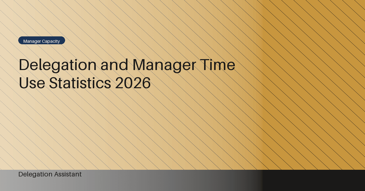 Research illustration for Delegation and Manager Time Use Statistics 2026