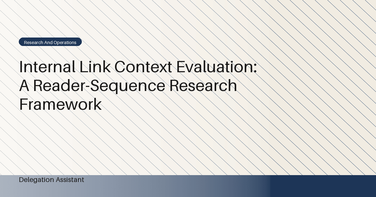 Branded diagram illustrating internal link context evaluation