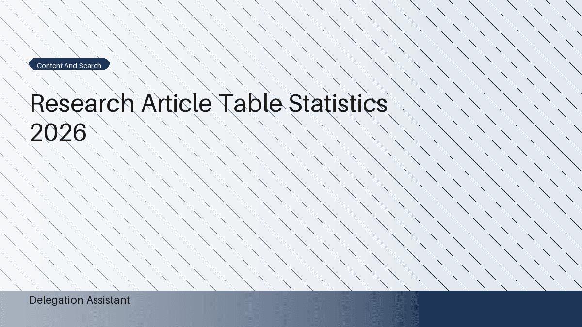 Deterministic editorial research dashboard illustrating research article table statistics