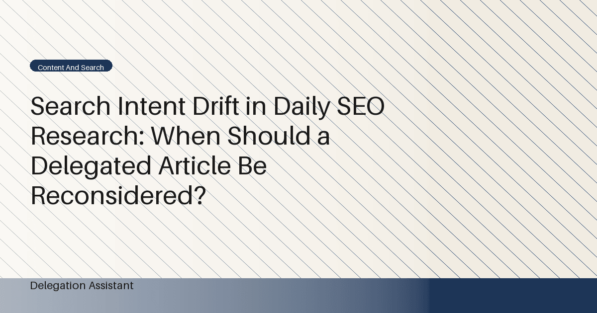 Research notes comparing a search question with the pages that currently answer it