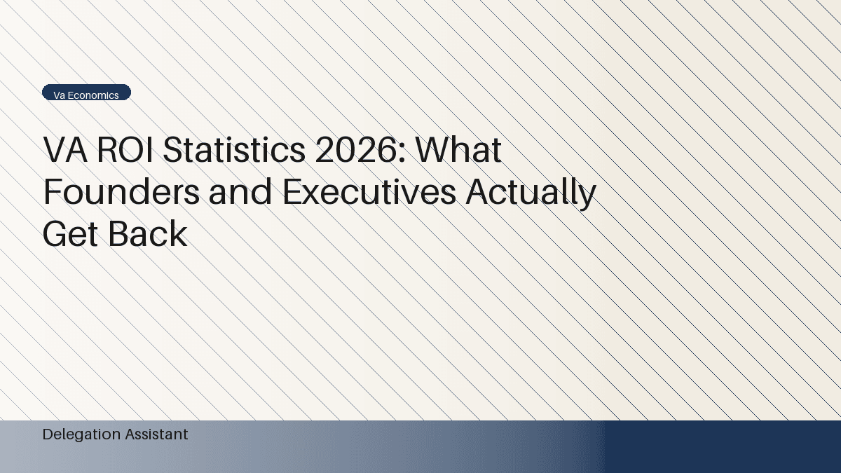 Data visualization showing ROI from virtual assistant delegation