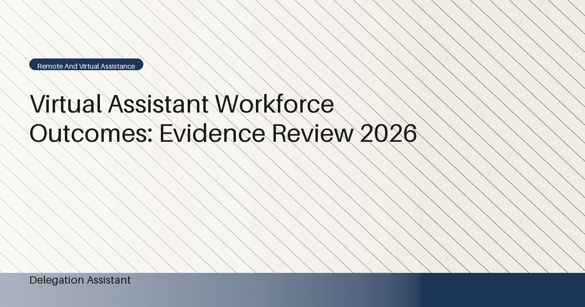 Research illustration for Virtual Assistant Workforce Outcomes: Evidence Review 2026