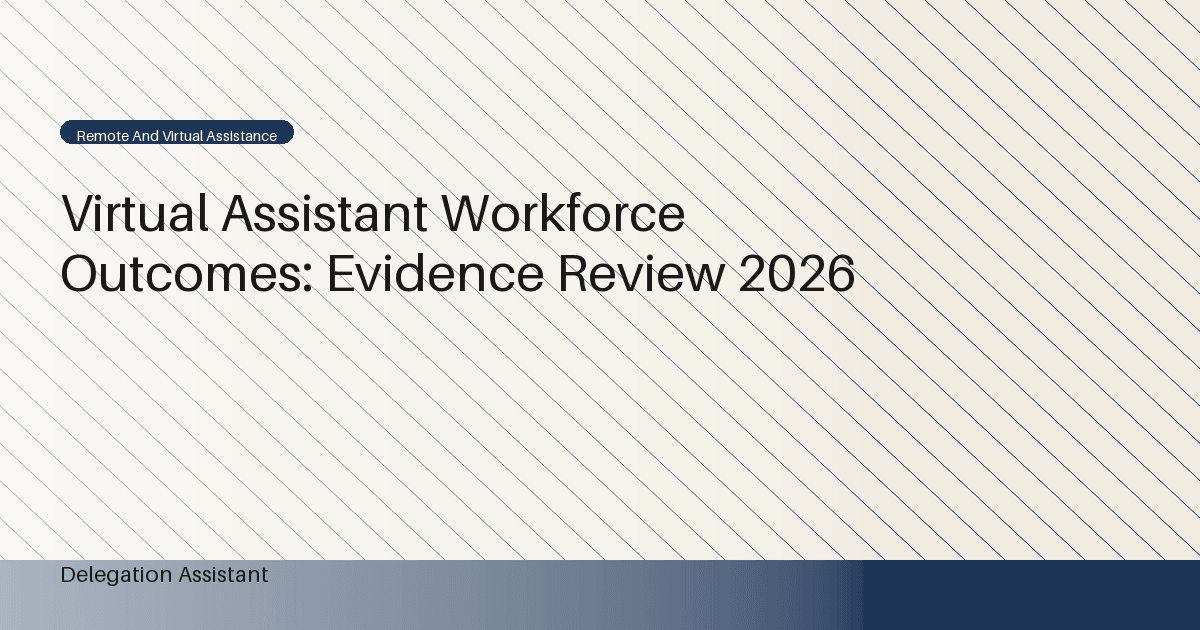 Research illustration for Virtual Assistant Workforce Outcomes: Evidence Review 2026