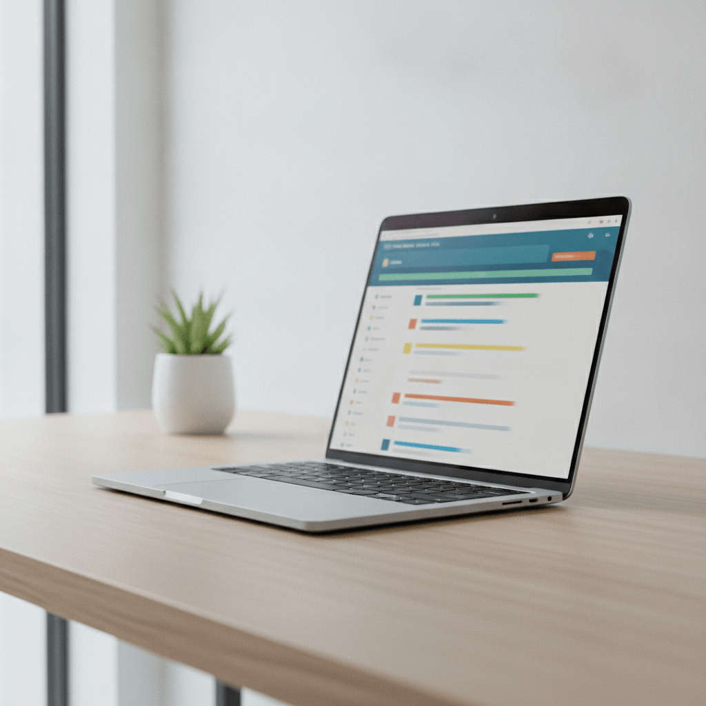 Organized business inbox on a laptop